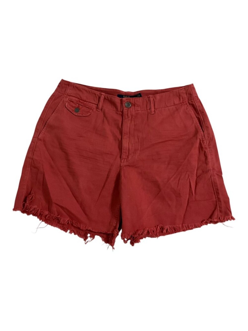Polo Ralph Lauren Red Distressed Denim Shorts Women’s 4/10 NWOT $98 MSRP
